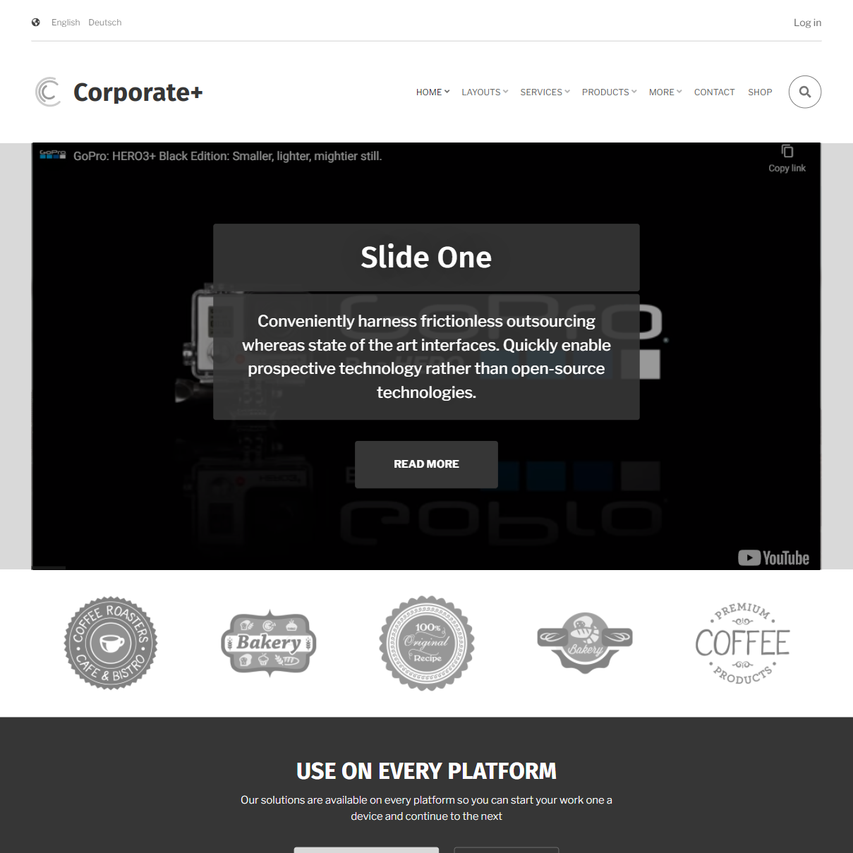 home page