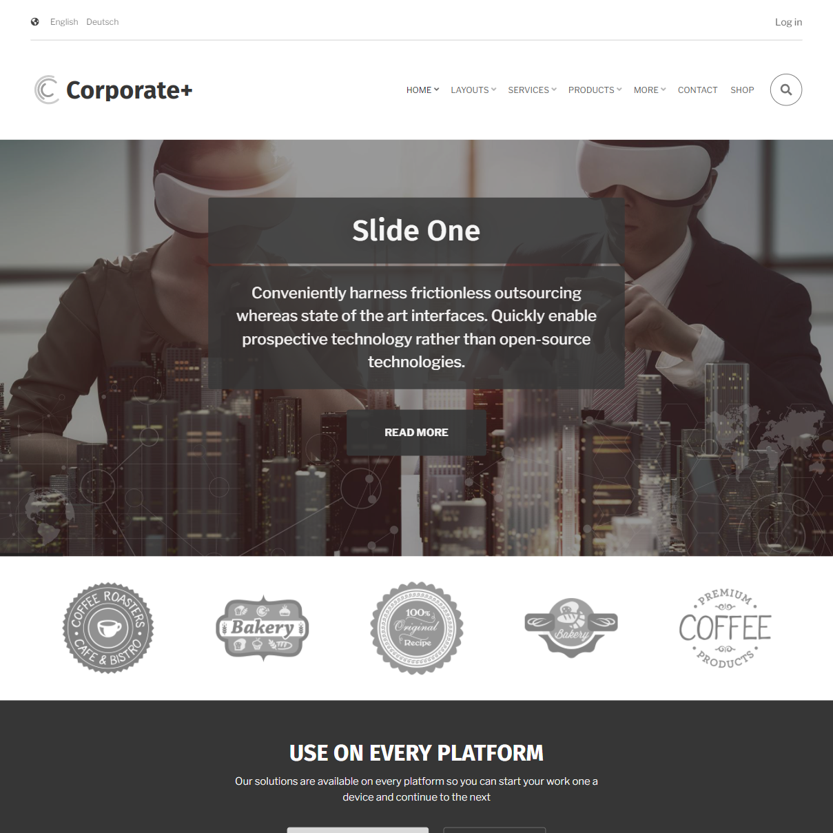home page